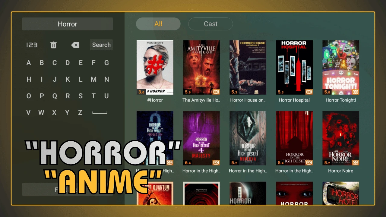 Anime de terror no YouCine APK